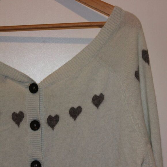 Twin-Set Wool Angora Cashmere blend Lace Hem Button-Up Sweater cardigan  Large - Picture 4 of 11